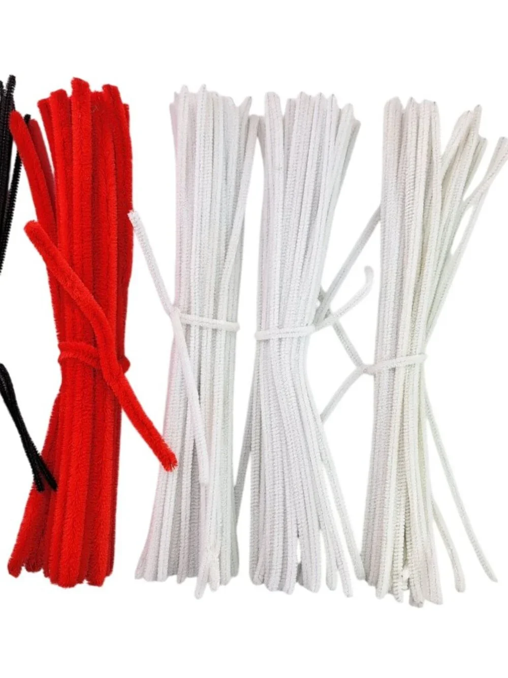 Vintage Chenille Stems Crafting Large Lot 1.5+ Pounds Red Green Black White 12